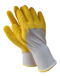 Перчатки из полиэстера с желтым латексным покрытием Вулкан р р 10 No brand