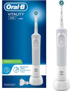 Электрическая зубная щетка Braun Vitality 100 Cross Action D100 413 1 белый Oral-b