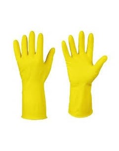 Перчатки латексные размер M 1 пара желтые No brand