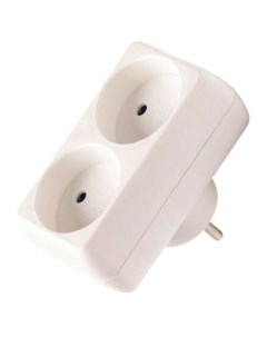 Сетевой разветвитель GTS-F-2-16, 16А, 2 места, плоский, б/з, 1/100 General