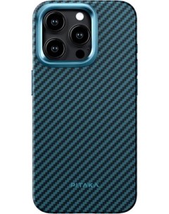 Чехол для телефона MagEZ Case 4 для iPhone 15 Pro 1500D twill черный синий Pitaka
