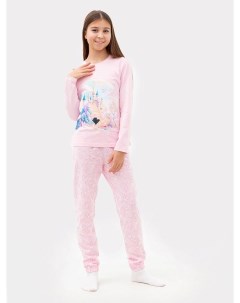 Комплект для девочек джемпер брюки светло розовый с драконами Mark formelle
