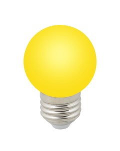 Лампа светодиодная G45 1Вт Е27 желтый LED Volpe