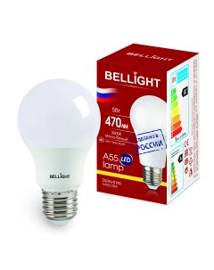Лампа светодиодная А55 5Вт Е27 3000К LED Bellight