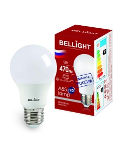 Лампа светодиодная А55 5Вт Е27 4000К LED Bellight