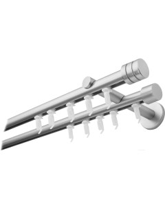 Карниз трековый Цилиндр 19мм+19мм двухрядный САТИН 3,2м (составной) Lm decor