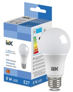 Лампа светодиодная A60 8Вт E27 6500К LED Bulb LL I A60 8 230 65 E27 Iek