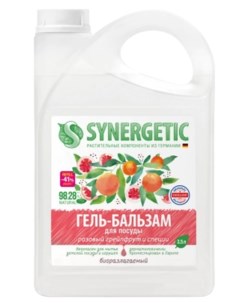 Средство для мытья посуды Розовый грейпфрут и специи 3 5л Synergetic