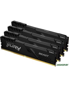 Оперативная память FURY Beast 4x16GB DDR4 PC4 25600 KF432C16BBK4 64 Kingston