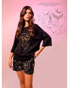 Комплект женский черный "козерог" из коллекции "знаки зодиака" Mark formelle