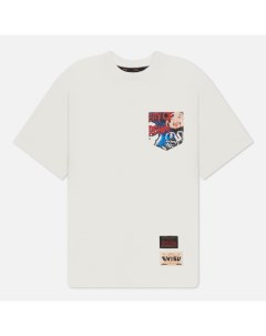 Мужская футболка Kamon Seagull Print Pocket Big Scrawl Seagull Evisu