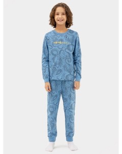 Комплект для мальчиков джемпер брюки голубой с драконами Mark formelle