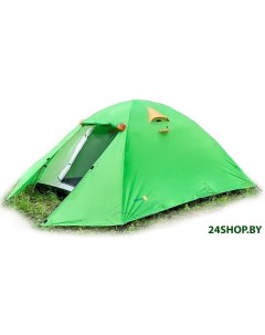 Треккинговая палатка ZC TT007 4P v2 зеленый желтый Sundays