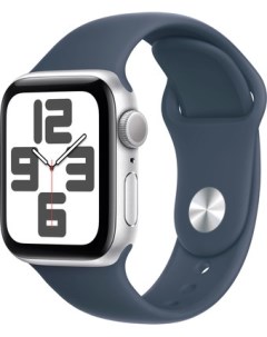 Умные часы Watch SE 2 40 мм алюминиевый корпус серебристый грозовой синий спортивный силиконовый рем Apple