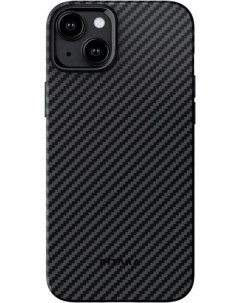 Чехол для телефона MagEZ Case 4 для iPhone 15 1500D twill черный серый Pitaka
