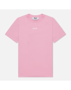 Женская футболка Micrologo Basic Crew Neck цвет розовый размер L Msgm