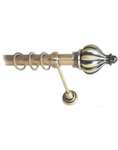 Карниз для штор Купол 145 1р гладкий 25мм (антик, 1.6м) Lm decor