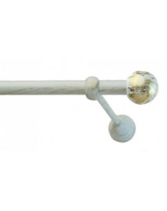 Карниз для штор Шар малый 124 1р гладкий (белое золото, 1.6м) Lm decor