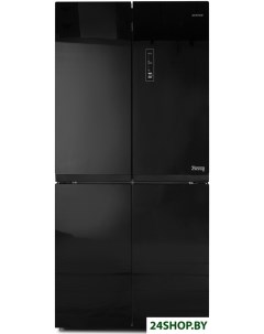 Четырёхдверный холодильник CT 1756 NF Black Glass Centek