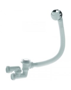 Слив-перелив "SP5603" c сифоном "Перископ" полуавтомат, вентиль ABS хром, клапан латунь хром, L600 мм Wirquin