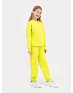 Комплект для девочек джемпер брюки в желтом цвете с печатью Mark formelle