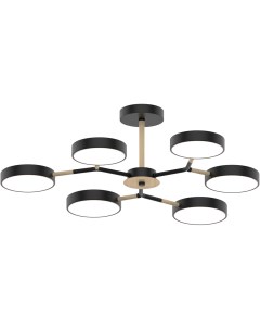 Светильник подвесной (LED) MH-3200/6 BK+WOOD 108Вт Mirastyle