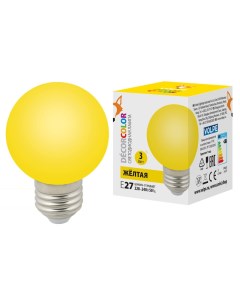 Лампа светодиодная G60 3Вт Е27 желтый LED Volpe