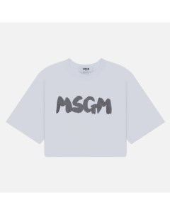 Женская футболка New Logo Brush цвет белый размер S Msgm