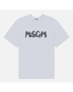 Мужская футболка New Brush Stroke цвет белый размер XL Msgm