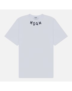 Мужская футболка Collar Brush Stroke Print цвет белый размер S Msgm