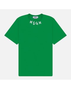 Мужская футболка Collar Brush Stroke Print цвет зелёный размер S Msgm