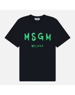 Мужская футболка Brush Stroke Logo цвет чёрный размер L Msgm