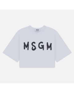 Женская футболка Contrast Impact цвет белый размер L Msgm