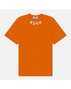 Мужская футболка Collar Brush Stroke Print цвет оранжевый размер XL Msgm