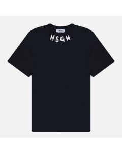 Мужская футболка Collar Brush Stroke Print цвет чёрный размер XL Msgm