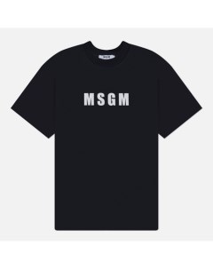 Мужская футболка Macrologo Print цвет чёрный размер L Msgm