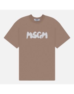 Мужская футболка New Brush Stroke цвет бежевый размер L Msgm