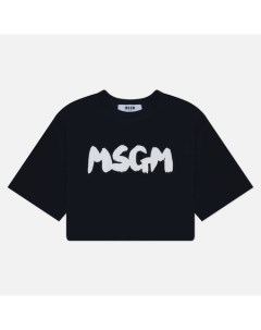 Женская футболка New Logo Brush цвет чёрный размер L Msgm
