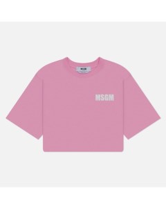 Женская футболка Never Look Back цвет розовый размер XS Msgm