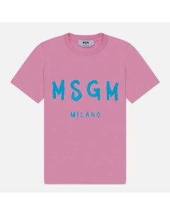 Женская футболка Brush Stroke Logo цвет розовый размер XS Msgm