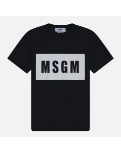 Женская футболка Box Logo цвет чёрный размер M Msgm