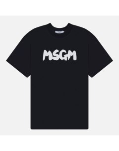 Мужская футболка New Brush Stroke цвет чёрный размер M Msgm
