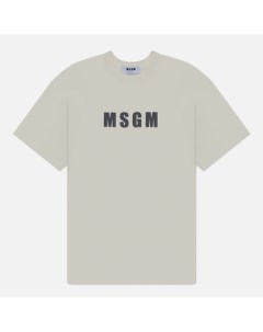 Мужская футболка Macrologo Print цвет бежевый размер M Msgm