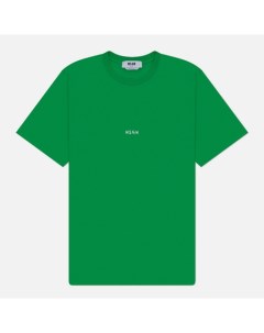 Мужская футболка Brush Stroke Micrologo Print Regular цвет зелёный размер L Msgm