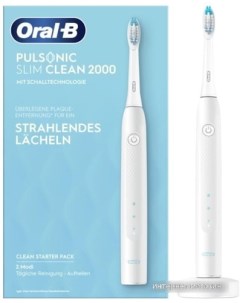 Электрическая зубная щетка Pulsonic Slim Clean 2000 белый Oral-b