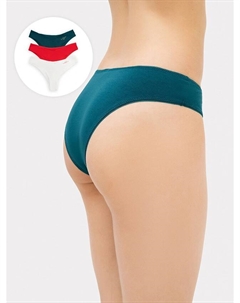 Трусы женские бразилиана (3 шт.) в синем цвете Mark formelle