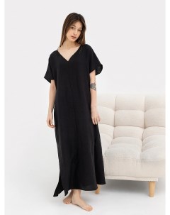 Платье женское домашнее макси черное Mark formelle