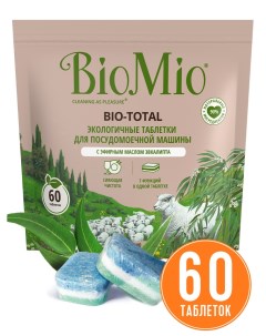 Таблетки для посудомоечных машин Bio Total Эвкалипт 60 шт Biomio