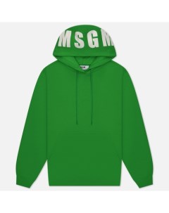 Женская толстовка Macrologo Print Hoodie цвет зелёный размер S Msgm