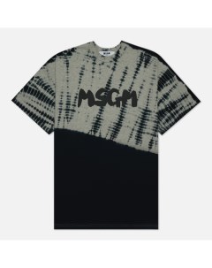 Мужская футболка Tie Dye Brush Logo цвет серый размер L Msgm
